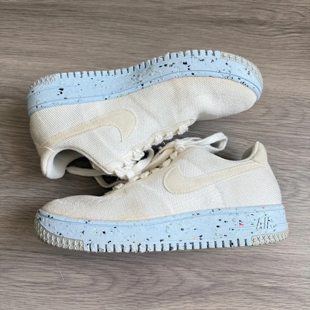 Nike Air Force 1 Crater Flyknit Sail/Blue Size 7.5
